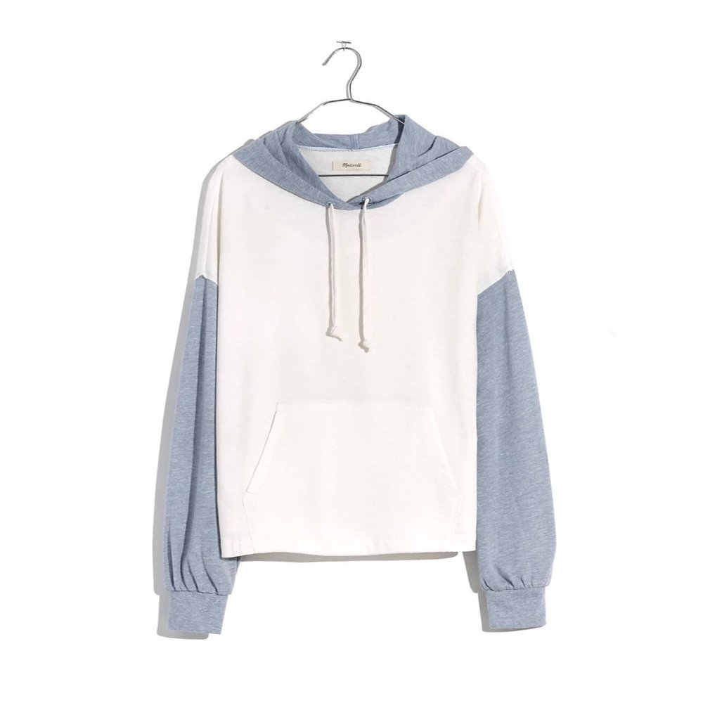 Madewell MWL Skyterry Hoodie Sweatshirt in Colorblock NEW WITH TAGS